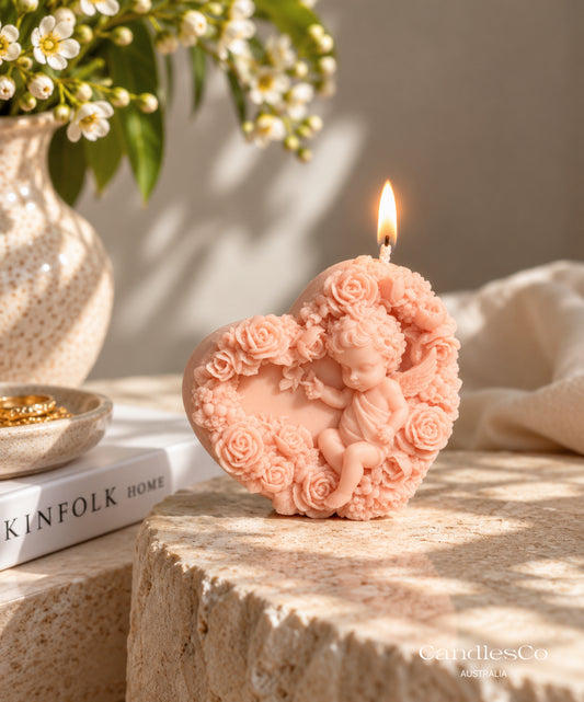 Cherub Heart Candle