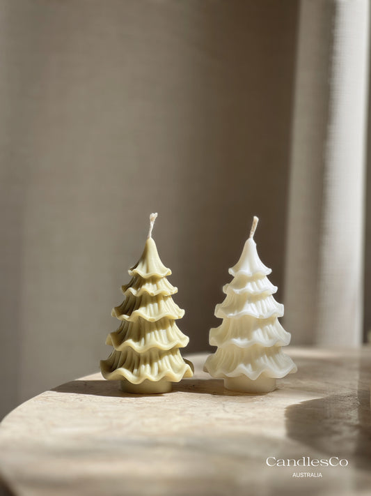 Frosted Tree Candle