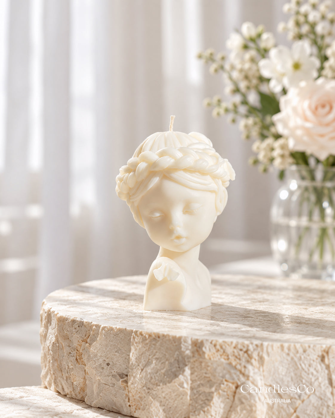 Girl Bust Candle – Sculptural Female Soy Wax Candle