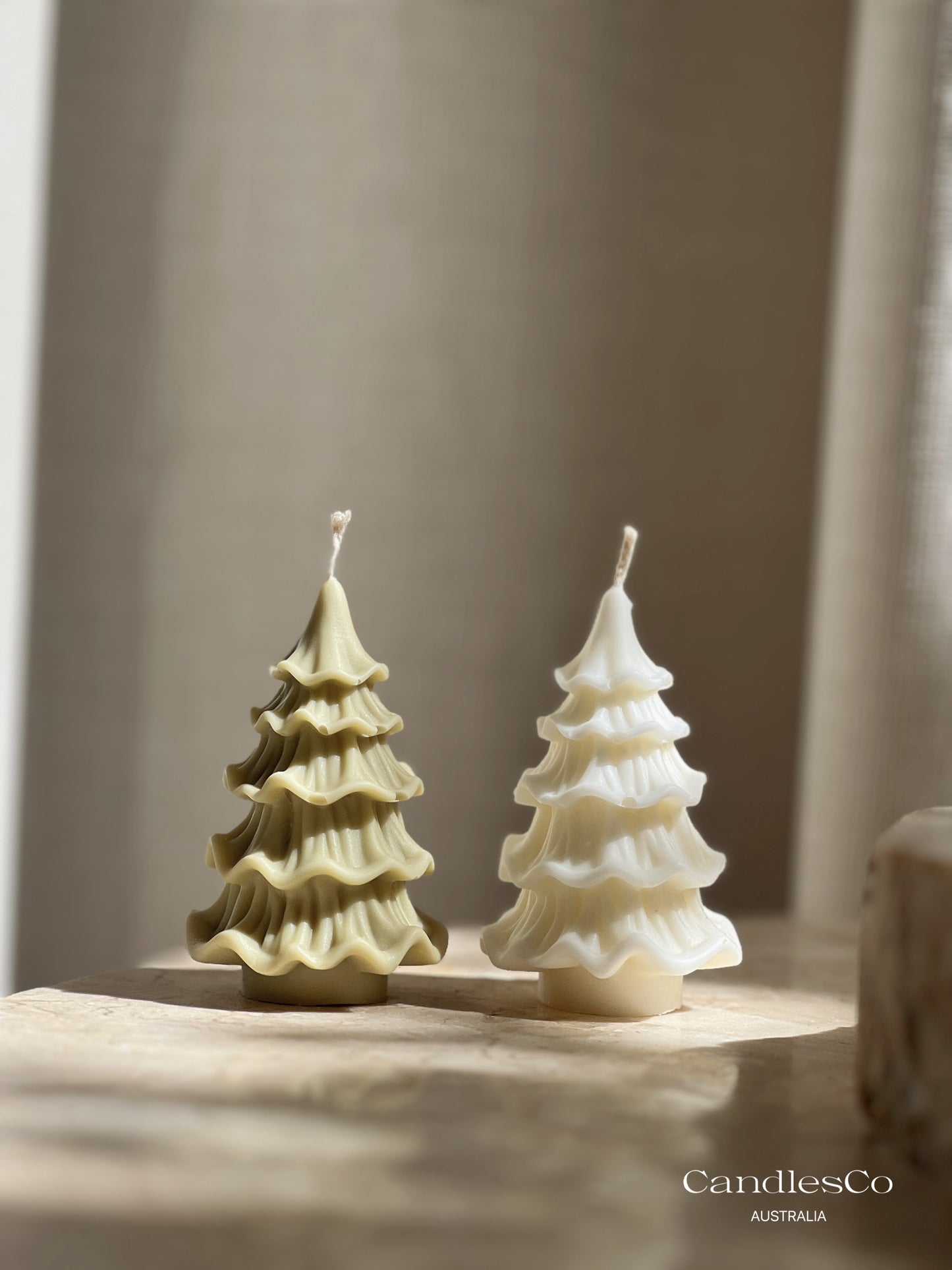 Frosted Tree Candle