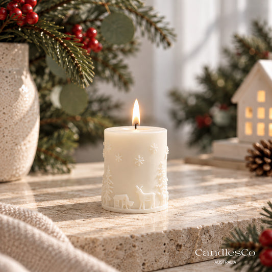 Christmas Pillar Candle