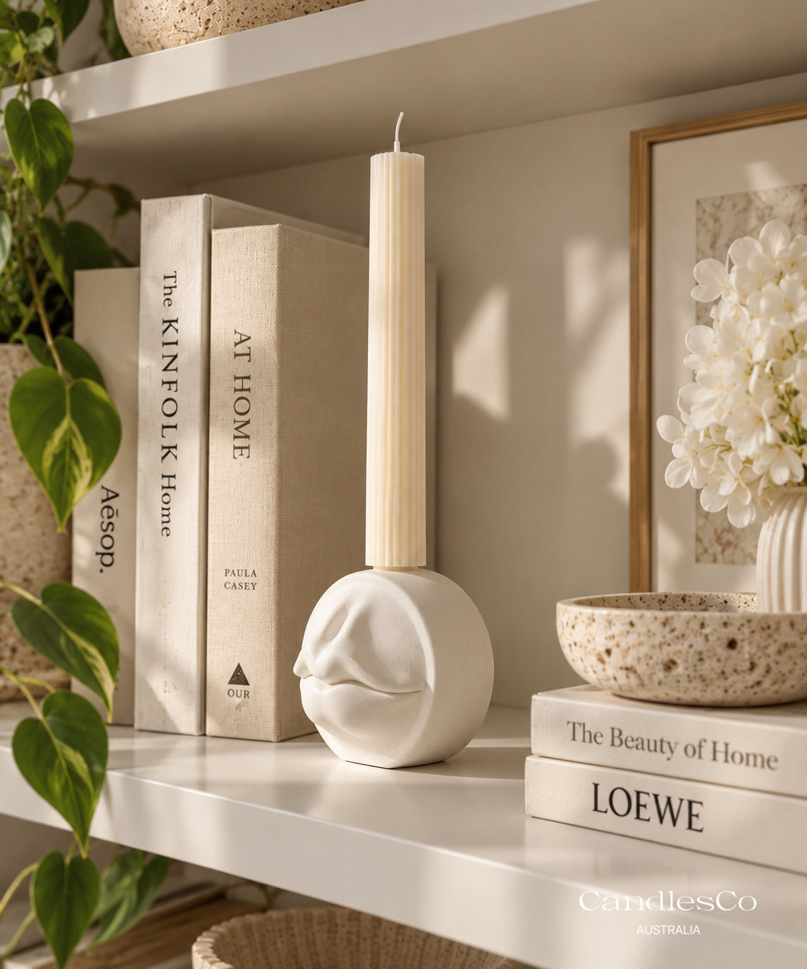 Face Candlestick Holder | Sculptural Taper Candle Holder