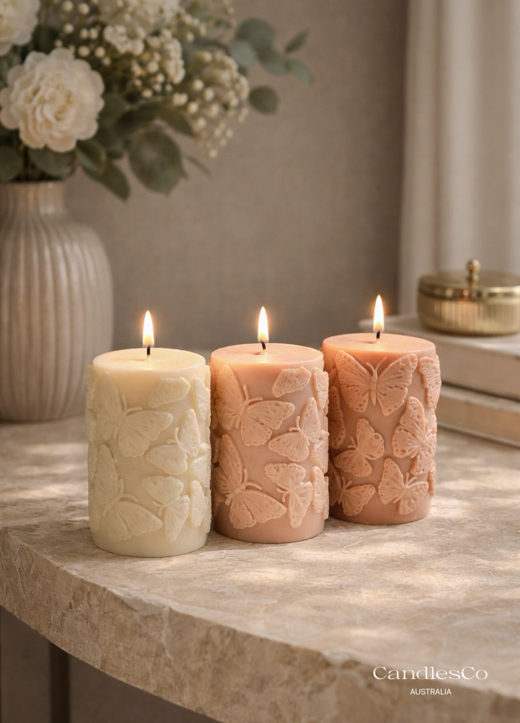 Butterfly Pillar Candle