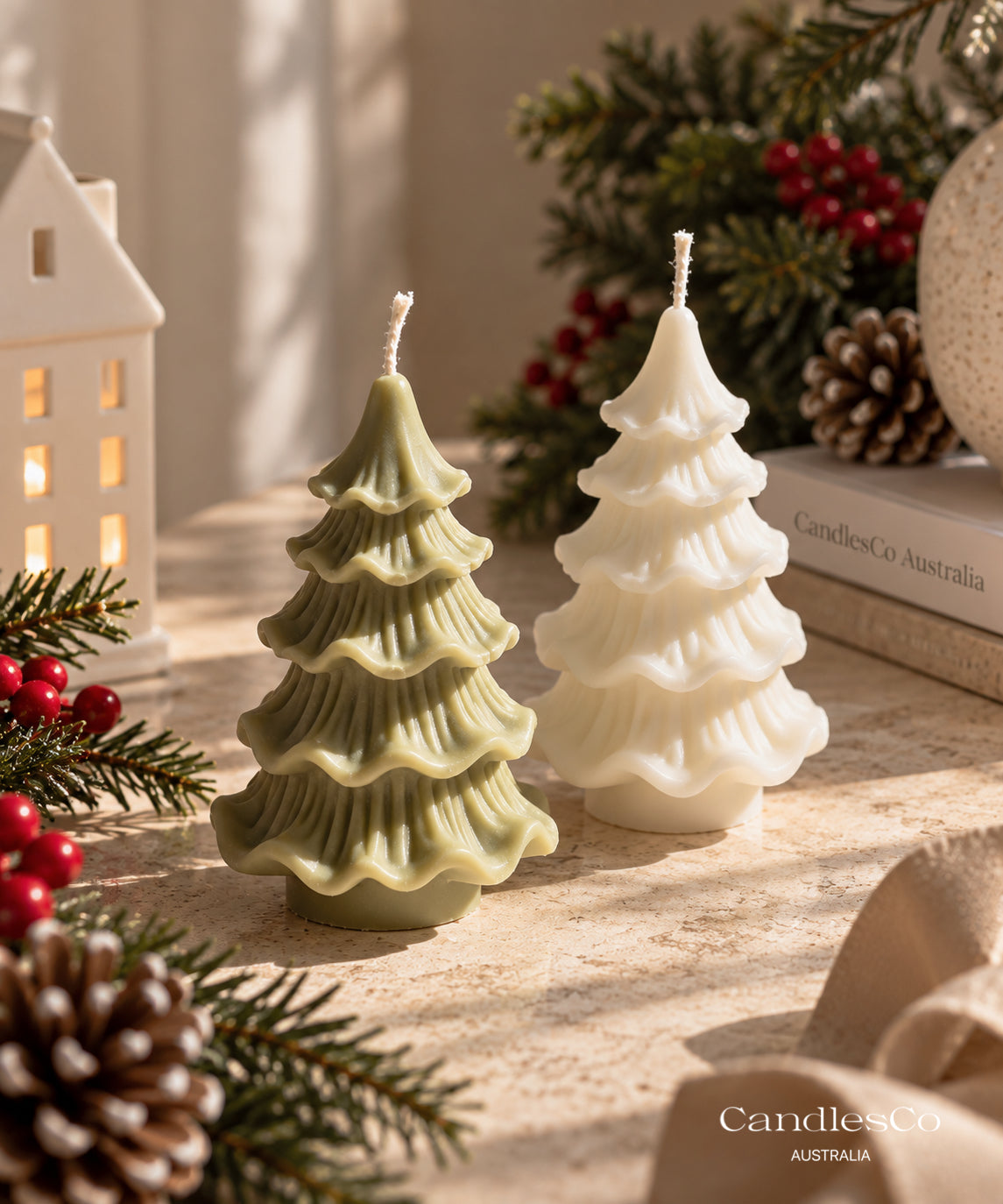 Classic Christmas Tree Candle – Handmade Soy Christmas Candle