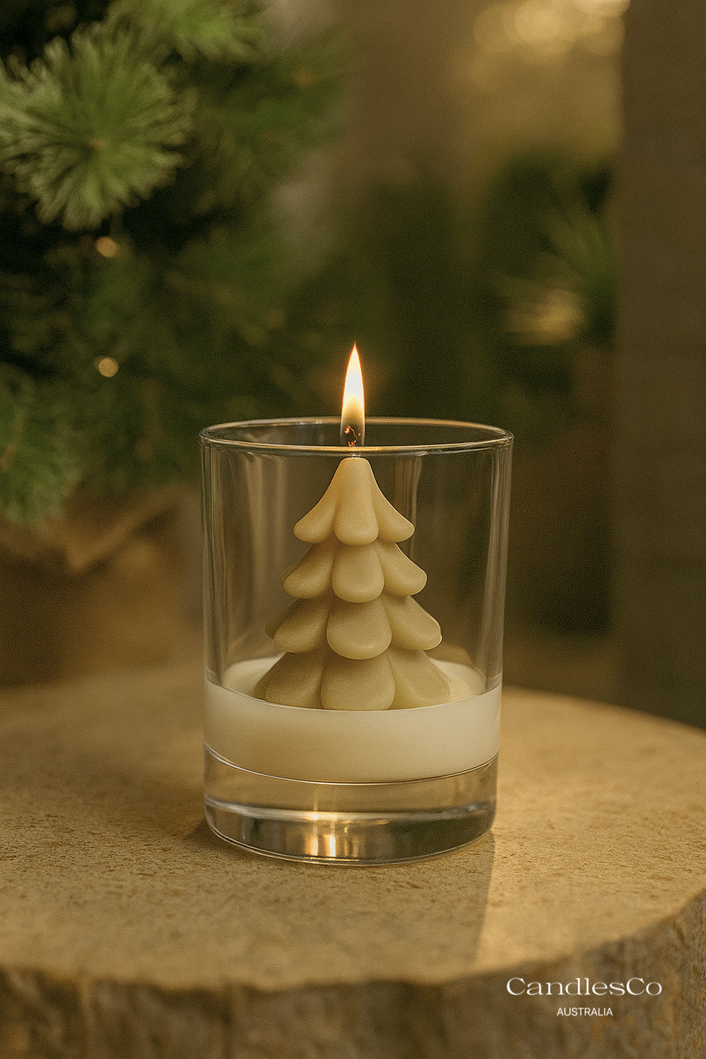 Christmas Sandalwood Tree Candle