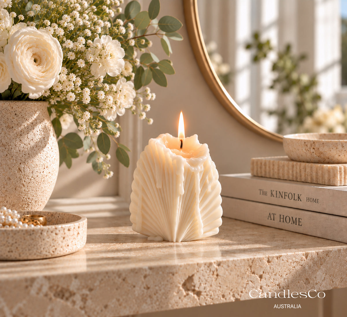 Palm Leaf Sculptural Candle