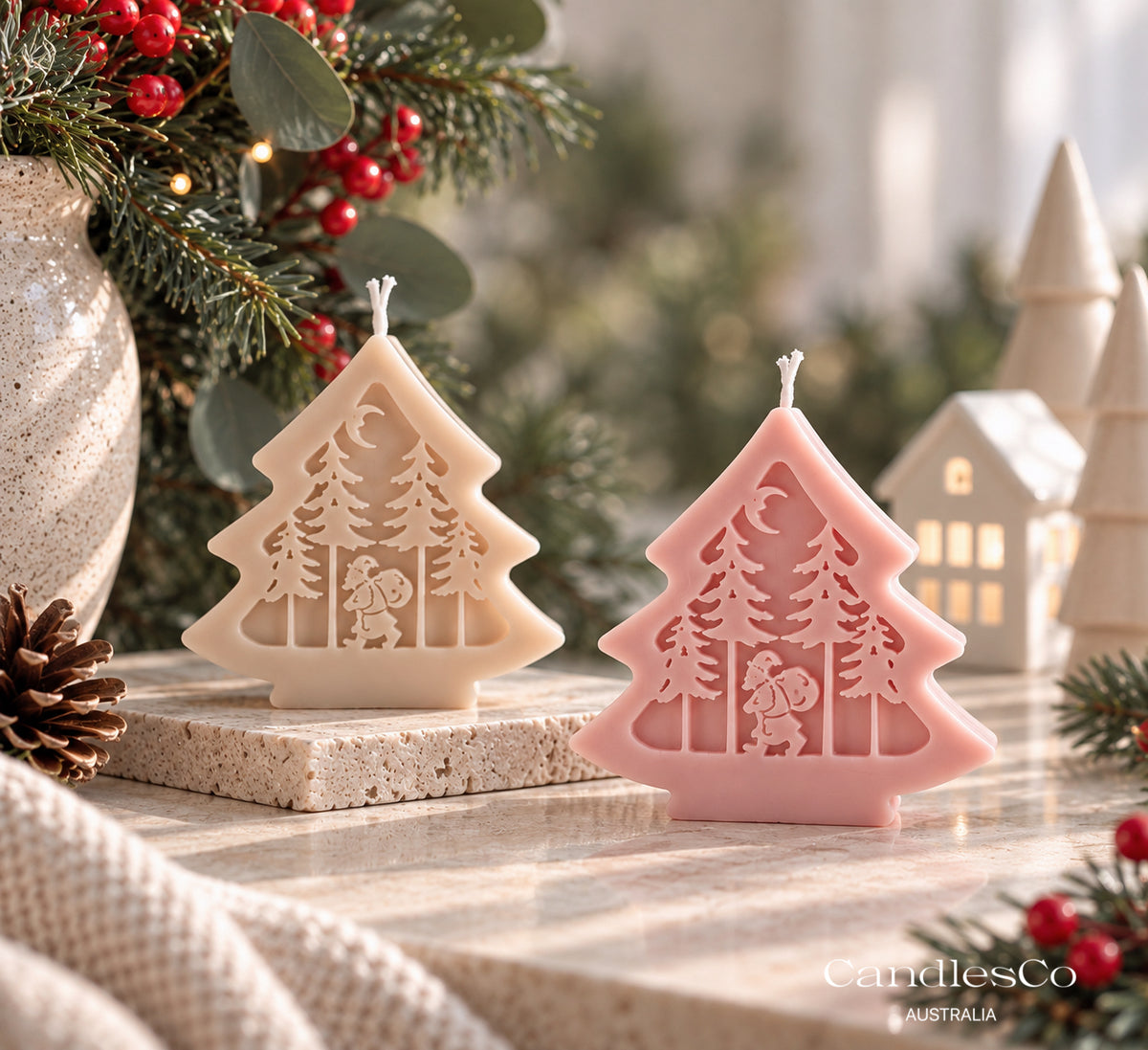 Santa Forest Candle
