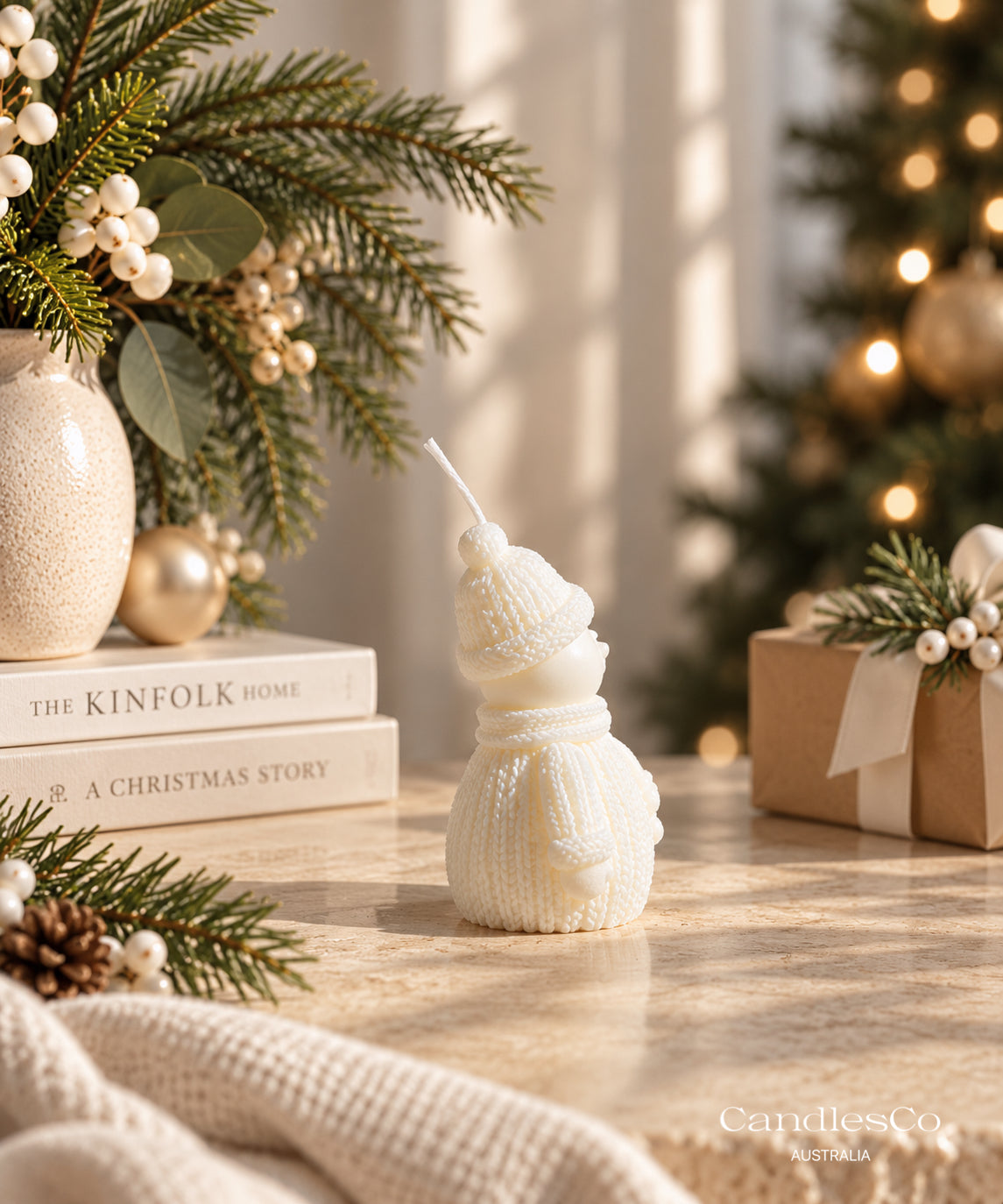 Snowman Candle