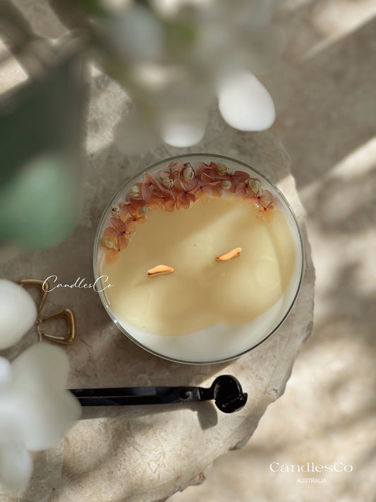 Scented Dried Flowers In Glass Bowl